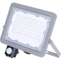 LED Bouwlamp met Sensor - 50W - IP65 Waterdicht - Natuurlijk Wit 4000K - Aluminium - thumbnail