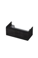 INK - Onderkast 1 Lade Greeploos met Houten Keerlijst - 900x450x350 Mm - Houtskool Eiken - thumbnail