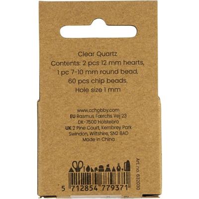 Creativ Company Kristallen kralen, helder kwarts, d 7-12 mm, gatgrootte 1 mm, ca. 63 stuk, transparentkleuren, 63 stuk/ 1 doos Creativ Company Kristallen kralen, helder kwarts, d 7-12 mm, gatgrootte 1 mm, ca. 63 stuk, transparentkleuren, 63 stuk/ 1 doos