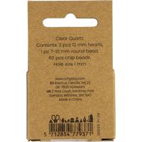 Creativ Company Kristallen kralen, helder kwarts, d 7-12 mm, gatgrootte 1 mm, ca. 63 stuk, transparentkleuren, 63 stuk/ 1 doos - thumbnail