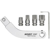 HAZET Deurscharnier insteekgereedschap | gebogen bithouder | SW T45, M8, M10, M12 | 9 x 12 mm insteekvierkant massief | 5/16 inch (8 mm) zeskant hol | - thumbnail