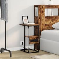 Nachtkastje Gerookt eiken 41.5 x 26 x 60.5 cm Bewerkt hout - thumbnail