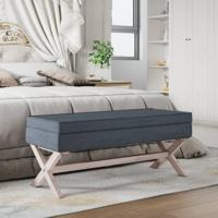 Opbergkruk 110x45x49 cm fluweel donkergrijs - thumbnail