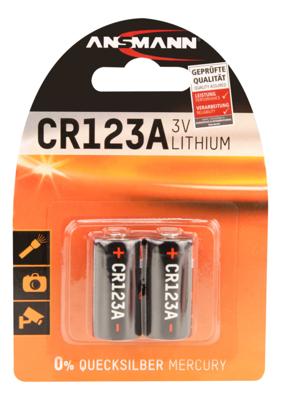 Ansmann CR17335 CR123A Fotobatterij Lithium 1375 mAh 3 V 2 stuk(s) Ansmann CR17335 CR123A Fotobatterij Lithium 1375 mAh 3 V 2 stuk(s)