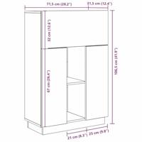 Bureau Gerookt eiken 71,5 x 31,5 x 106,5 cm Bewerkt hout - thumbnail