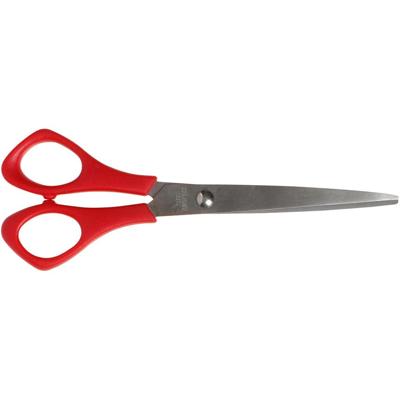 Creativ Company Schoolscharen, l: 16 cm, puntig, linkshandig, rood, 1 stuk