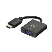 Adapter HDMI naar VGA met Audio Ewent AISCCI0306 EW9864 0,23 m Zwart - thumbnail