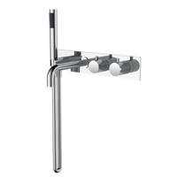 Style inbouw badthermostaat muur chroom - thumbnail