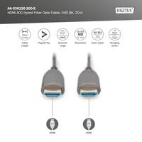 Digitus AK-330126-200-S HDMI-kabel HDMI Aansluitkabel HDMI-A-stekker, HDMI-A-stekker 20.00 m Zwart 8K UHD, Afgeschermd (dubbel) - thumbnail