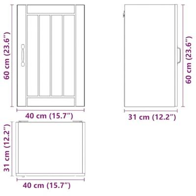 Keukenwandkast Lucca bewerkt hout gerookt eikenkleurig Keukenwandkast Lucca bewerkt hout gerookt eikenkleurig
