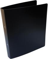 Alpha ringmap, voor ft A4, uit PP, 2 ringen van 25 mm, zwart - thumbnail