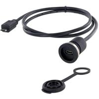 encitech 1310-1013-02 Micro-USB 2.0 type B Chassisbus, inbouw M16 1 stuk(s) - thumbnail