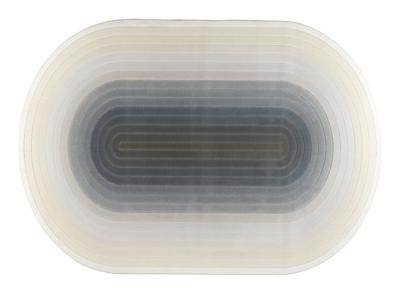 Zuiver Ovaal Vloerkleed 'Olympic' 200 x 290cm, kleur Blauw