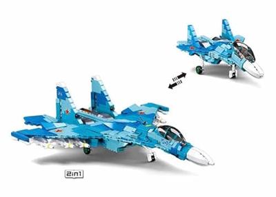 Sluban 2 in 1 gevechtsvliegtuigen bouwstenen set (M38-B0985)