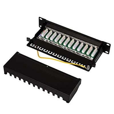 LogiLink NP0046 12 poorten Patchpaneel 254 mm (10) CAT 6 1 HE Zwart