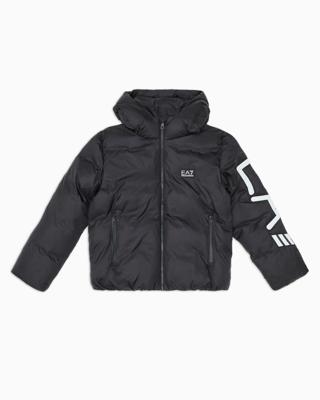 EA7 Emporio Armani Polar Logo Winterjas Kids Zwart - Maat 140 - Kleur: Zwart | Soccerfanshop