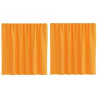VidaXL Gordijnen voile met roedezakken 2 st oranje - thumbnail
