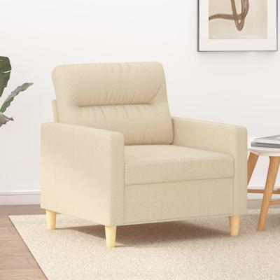 Fauteuil 60 cm stof crèmekleurig
