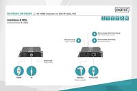 Digitus DS-55124 1 poort HDMI Extender set 3840 x 2160 Pixel Zwart - thumbnail