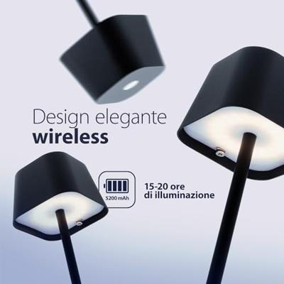 Tafellamp securit georgina led opl dimbaar zwart