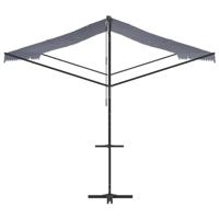 Luifel vrijstaand 500x300 cm stof en staal blauw en wit - thumbnail