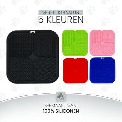 Eat Slow Live Longer Lick Mat Quad Grey - thumbnail