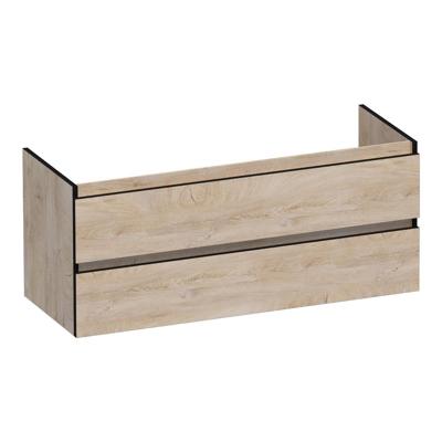 Brauer Joy Edge - Onderkast - 120 cm - met 2 Softclose Lades Greeploos en 2 Sifon Uitsparingen - Forest Wheat