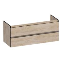 Brauer Joy Edge - Onderkast - 120 cm - met 2 Softclose Lades Greeploos en 2 Sifon Uitsparingen - Forest Wheat - thumbnail