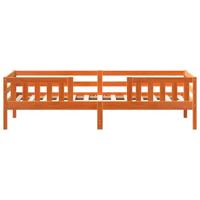 Bedframe zonder matras massief grenenhout wasbruin 90x190 cm - thumbnail