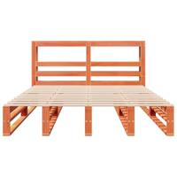 Bedframe zonder matras massief grenenhout wasbruin 135x190 cm - thumbnail