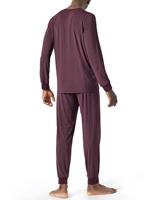 Schiesser Schiesser Pyjama Long wine red 178032 48/S - thumbnail
