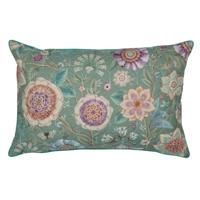 Pip Studio Pip Studio Viva Las Flores Quilted Cushion Green 45x70 cm - thumbnail