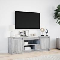 Tv-meubel met LED 139,5x34x50 cm bewerkt hout grijs sonoma - thumbnail