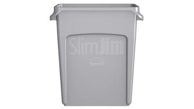 Rubbermaid afvalcontainer Slim Jim, 60 liter, grijs