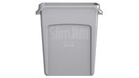 Rubbermaid afvalcontainer Slim Jim, 60 liter, grijs - thumbnail
