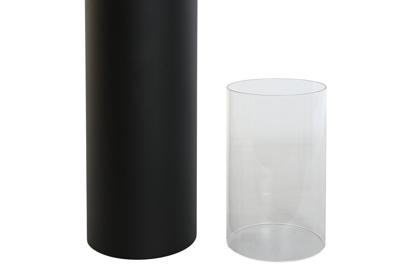 KaarshoudersHome ESPRIT Zwart Metaal Kristal 27 x 27 x 125 cm (2 Stuks)