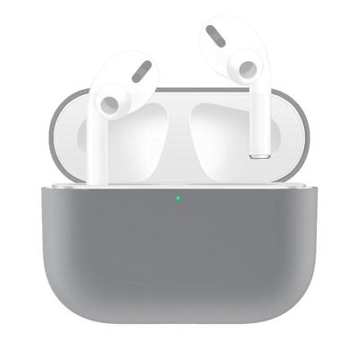 Voor AirPods Pro effen kleur silicone oortelefoon beschermhoes (grijs)