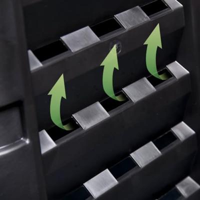 Compostbak 480 L 93,3x93,3x80 cm zwart - thumbnail