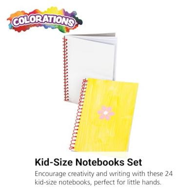 Colorations - notitieboek blanco met witte kaft, set van 24 Colorations - notitieboek blanco met witte kaft, set van 24