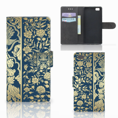 Huawei Ascend P8 Lite Hoesje Beige Flowers
