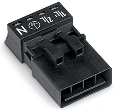 WAGO 890-214 Netstekker WINSTA MINI Stekker, recht Totaal aantal polen: 4 16 A Zwart 50 stuk(s)