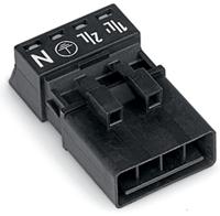 WAGO 890-214 Netstekker WINSTA MINI Stekker, recht Totaal aantal polen: 4 16 A Zwart 50 stuk(s) - thumbnail