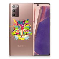 Samsung Note 20 Telefoonhoesje met Naam Cat Color - thumbnail