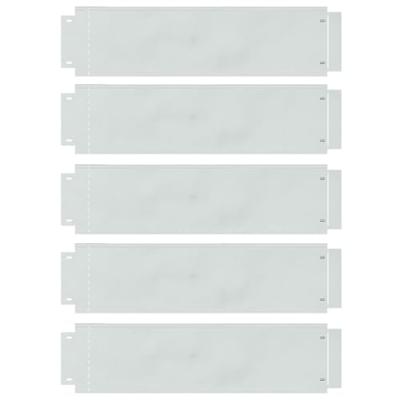 VidaXL Gazonranden 5 pcs zilver 100 x 25 x 0,07 cm