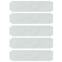 VidaXL Gazonranden 5 pcs zilver 100 x 25 x 0,07 cm - thumbnail