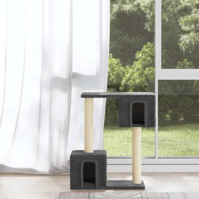 VidaXL Kattenmeubel met sisal krabpalen 60 cm donkergrijs
