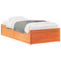 Bedframe massief grenenhout wasbruin 90x200 cm - thumbnail