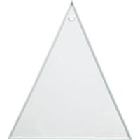 Creativ Company Glazen plaat driehoek met gat 8x9cm, 10st. - thumbnail