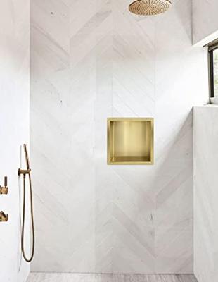 Wiesbaden Inbouwnis | Exellence | 30x30x7cm | Geborsteld Messing Goud Wiesbaden Inbouwnis | Exellence | 30x30x7cm | Geborsteld Messing Goud