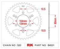 RK Chain wheel 520 40z steel silver - thumbnail
